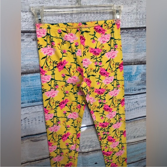 Old Navy Girls Leggings Yellow Green Blue Multi Floral 3Pack Large (10-12) - Picture 8 of 15
